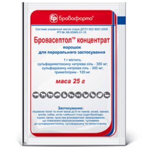 Порошок Бровасептол антибактериальный препарат широкого спектра действия 25 г Бровафарма срок 02.2026