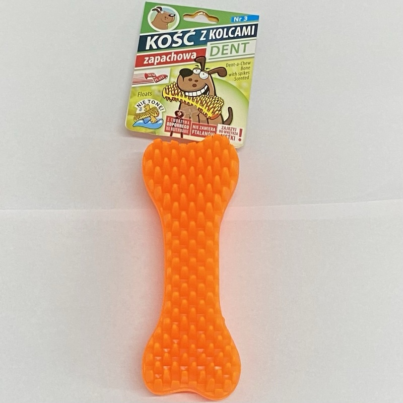 Игрушка для собак Косточка дент грызак с шипами Неон оранжевая 12 см Sum-Plast Игрушка для собак Косточка дент грызак с шипами Неон оранжевая 12 см Sum-Plast