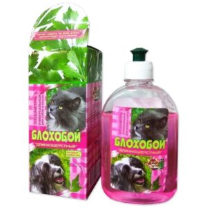 Шампунь для собак и котов Блохобой Длинношерстные противопаразитарный с экстрактом любистка 300 мл Норис срок 04.2026