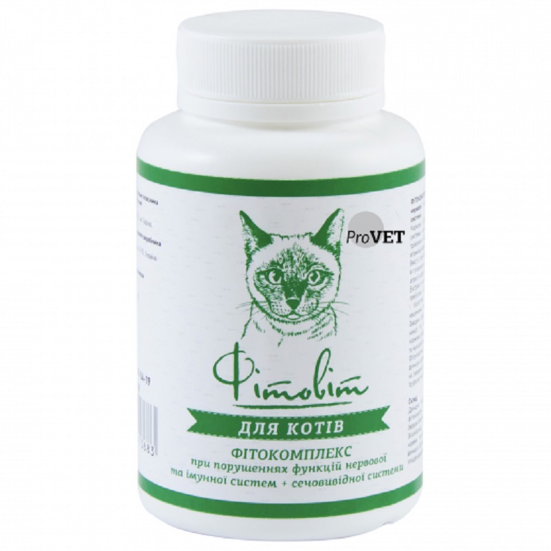 Таблетки для котов Фитовит для укрепления иммунной системы и улучшения функции мочевыводящей системы №100 ProVET срок 04.2026 Таблетки для котов Фитовит для укрепления иммунной системы и улучшения функции мочевыводящей системы №100 ProVET срок 04.2026