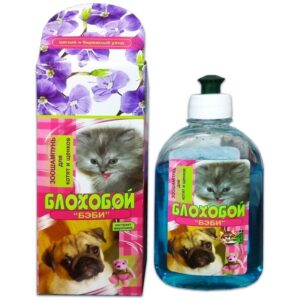 Шампунь для собак и котов Блохобой Беби противопаразитарный с экстрактом вероники 300 мл Норис срок 04.2026