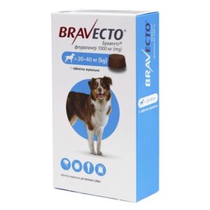 Таблетка Бравекто от блох и клещей для собак 20-40 кг №1 Bravecto срок 04.2026