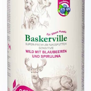 Корм для собак с чувствительным пищеварением Sensitive с олениной черникой и спирулиной 400 г Baskerville