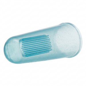 Зубная щетка-насадка на палец для чистки зубов котов и собак пластмассовая Китай