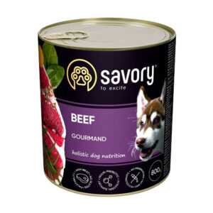 Корм для собак консерва Сейвори SAVORY Gourmand говядина 800 г