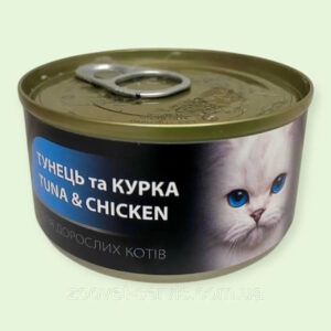Корм д/кот ANIMALL тунец с курицей консерва в нежном желе 85 г