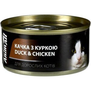 Корм д/кот ANIMALL  утка консерва паштет 85 г
