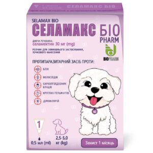 Капли для собак 2,5-5 кг Селамакс Био 0,5 мл №1 Биофарм срок 08.2026