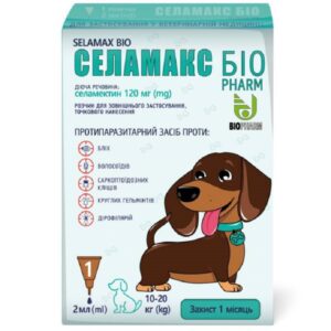 Капли для собак 10-20 кг Селамакс Био 2 мл №1 Биофарм срок 08.2026
