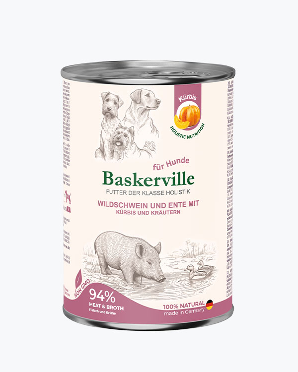 Корм для собак Holistic с кабаном уткой тыквой и зеленью 400 г Baskerville Корм для собак Holistic с кабаном уткой тыквой и зеленью 400 г Baskerville