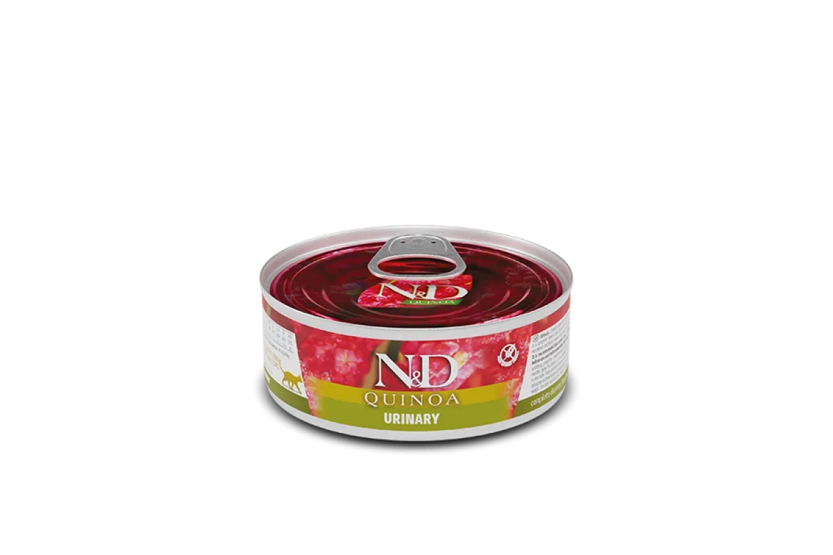 Влажный корм для котов Фармина Farmia N&D QUINOA URINARY, DUCK & CRANBERRY ADULT для проф. мочекаменной болезни, утка, киноа, клюква и ромашка 300 г Влажный корм для котов Фармина Farmia N&D QUINOA URINARY, DUCK & CRANBERRY ADULT для проф. мочекаменной болезни, утка, киноа, клюква и ромашка 300 г