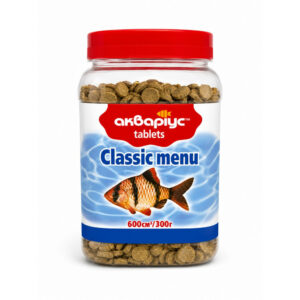 Корм для аквариумных рыб Classic Menu в таблетках 300 г Аквариус
