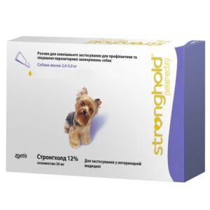 Раствор для собак 2,6-5 кг Стронгхолд 12% от паразитарных заболеваний 1 пипетка Zoetis срок 11.2026