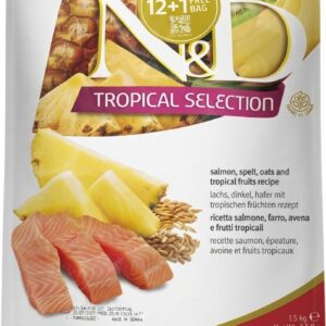 Сухой корм для собак N&D TROPICAL SELECTION SALMON ADULT MINI 1,5 кг с лососем и тропическими фруктами Farmina