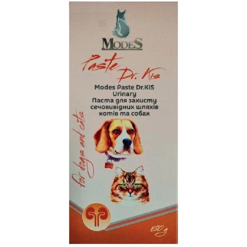Паста для котов и собак Modes Paste Dr.KIS Urinary для защиты мочевыводящих путей 50 г ModeS срок 01.2027 Паста для котов и собак Modes Paste Dr.KIS Urinary для защиты мочевыводящих путей 50 г ModeS срок 01.2027