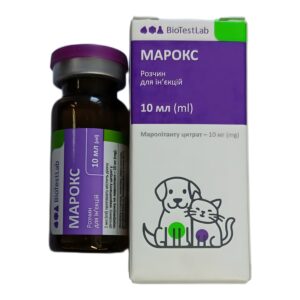 Раствор для инъекций Марокс 1% от тошноты и рвоты для кошек и собак 10 мл Биотестлаб