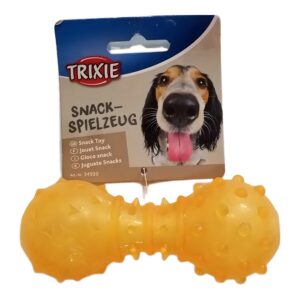 Игрушка для собак Гантель термопластичная резина желтая Dog Activity 12 см Trixie Игрушка для собак Гантель термопластичная резина желтая Dog Activity 12 см Trixie