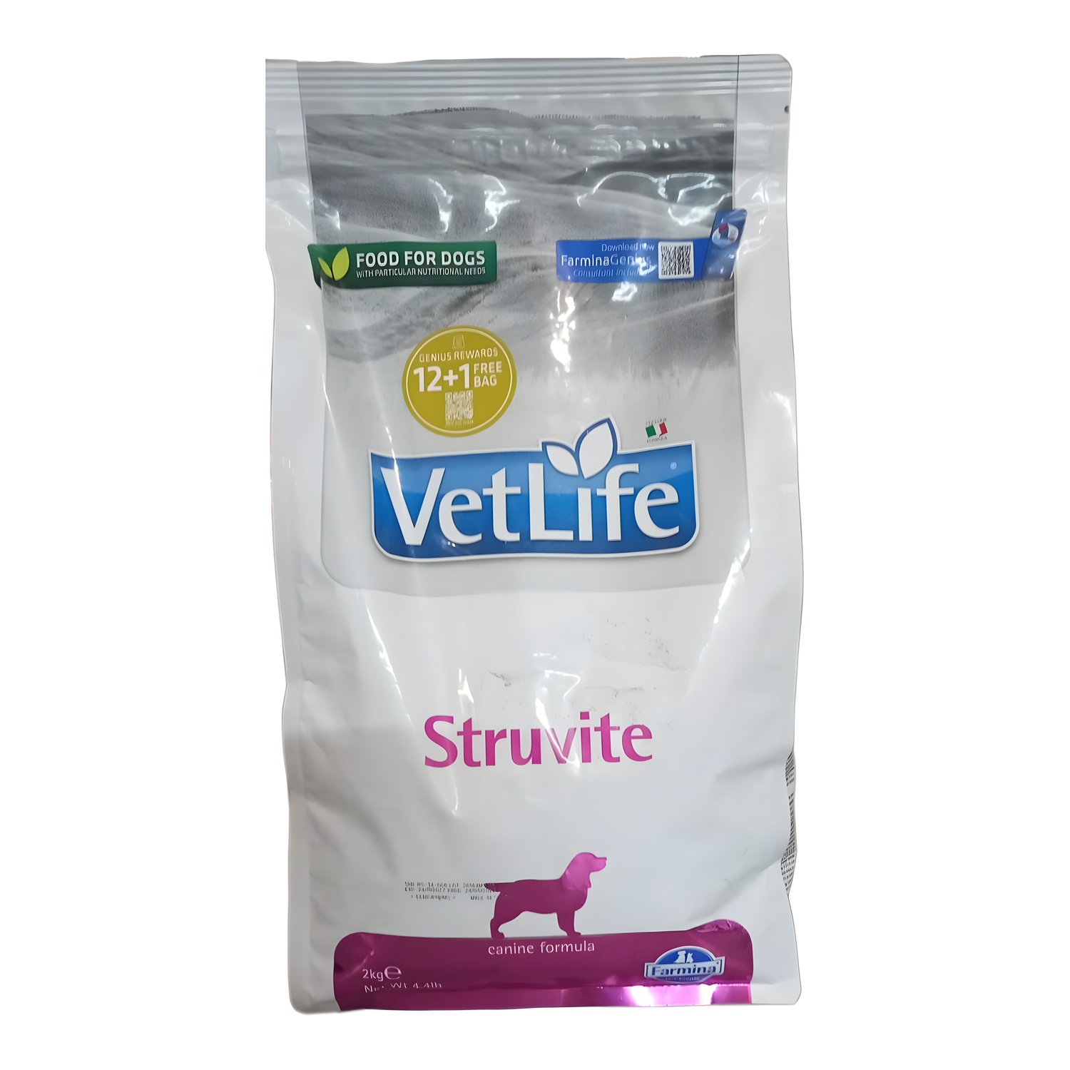Сухой корм для собак Vet Life Struvite для растворения струвитных уролитов 2 кг Farmina Сухой корм для собак Vet Life Struvite для растворения струвитных уролитов 2 кг Farmina