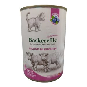 Корм для котят Kalb Mit Brombeeren телятина с черникой 400 г Baskerville Корм для котят Kalb Mit Brombeeren телятина с черникой 400 г Baskerville